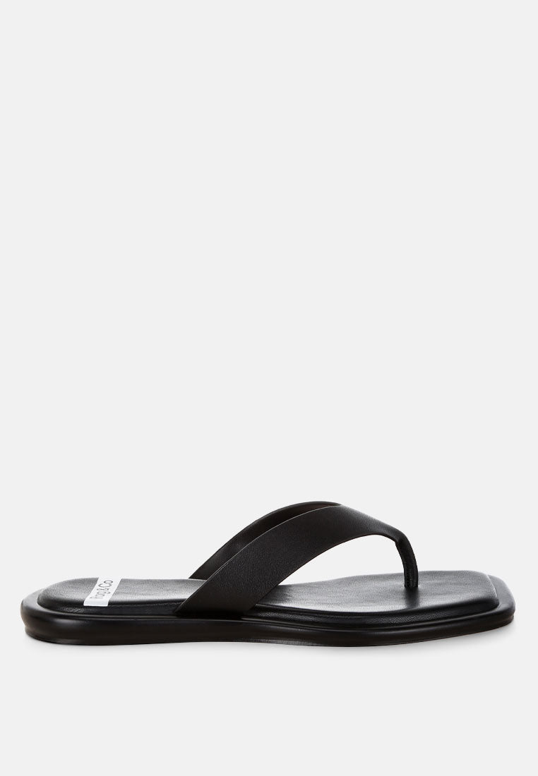 makawi thong toe slip ons#color_black-genuine-leather