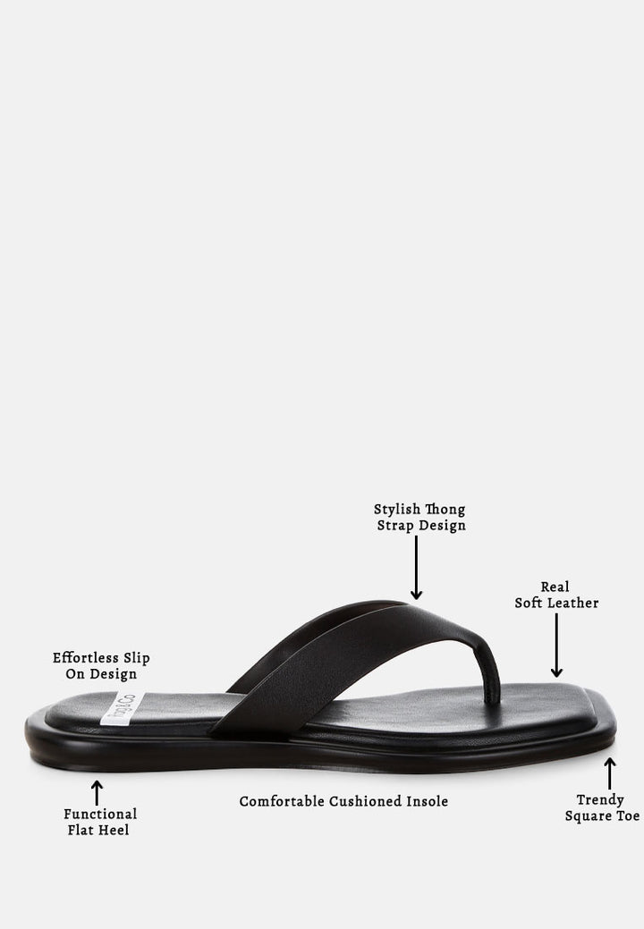 makawi thong toe slip ons#color_black-genuine-leather