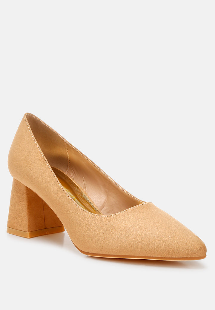 block feel pumps by ruw#color_beige