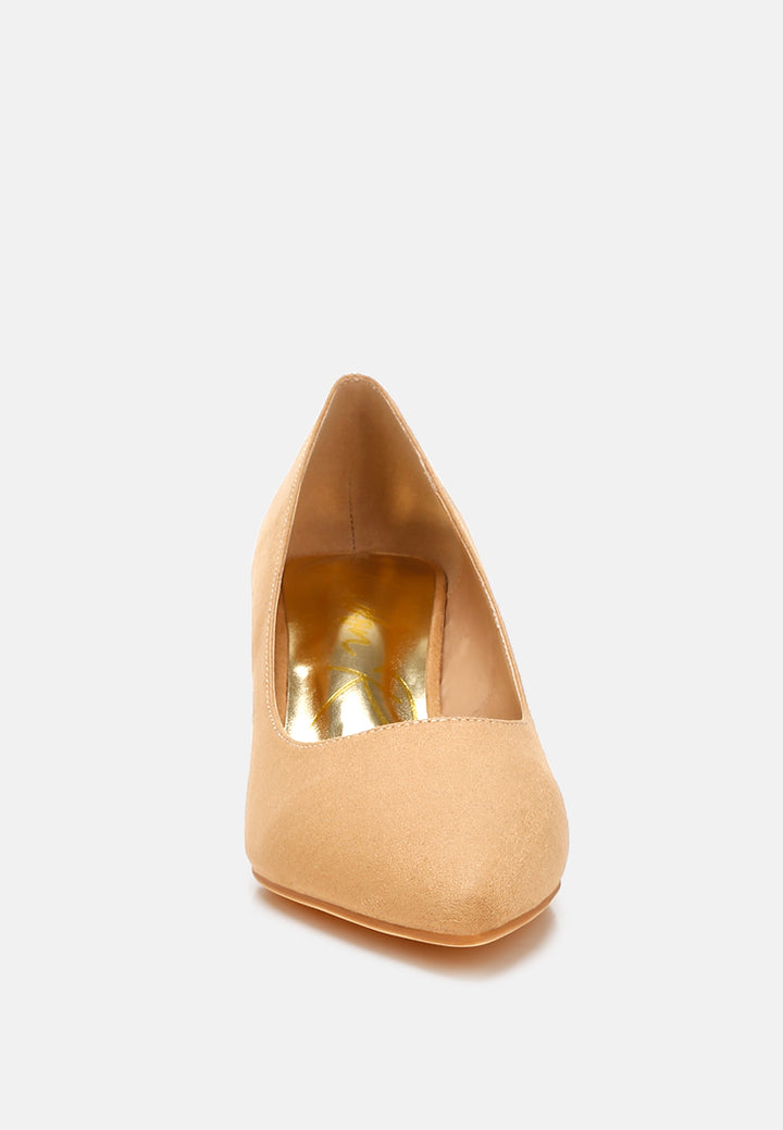 block feel pumps by ruw#color_beige