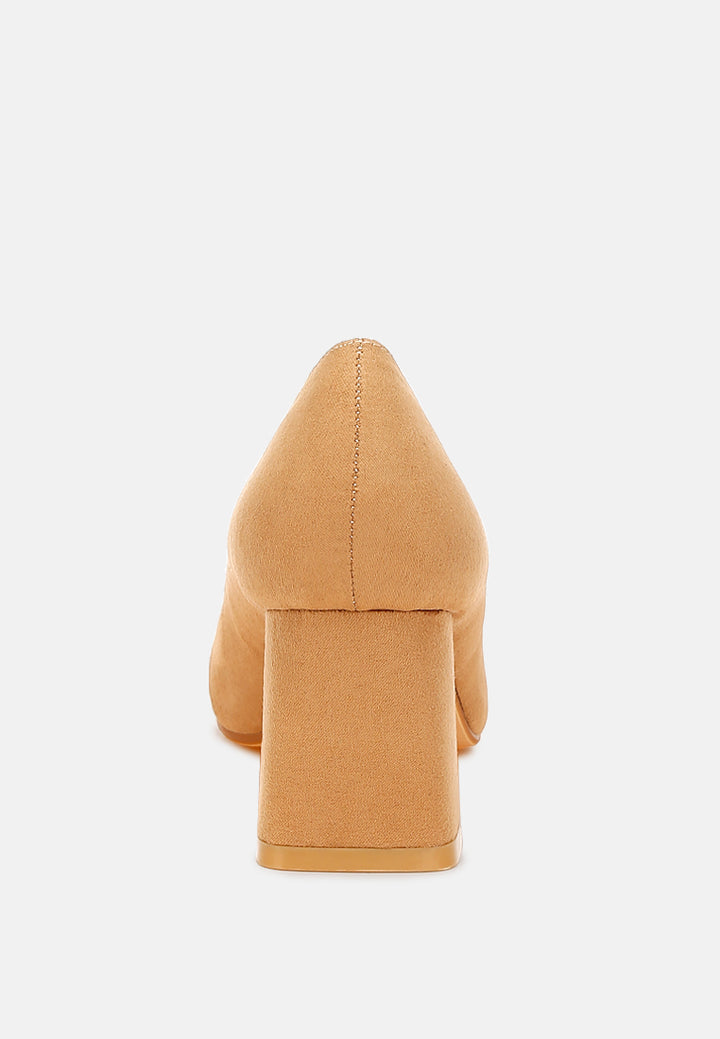 block feel pumps by ruw#color_beige