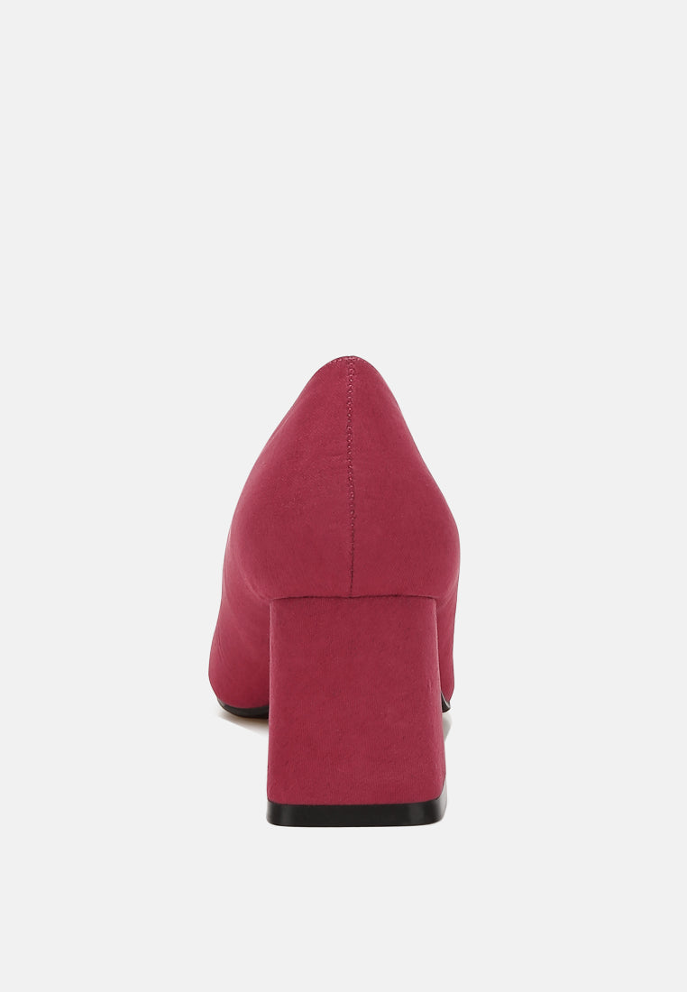 block feel pumps by ruw#color_burgundy