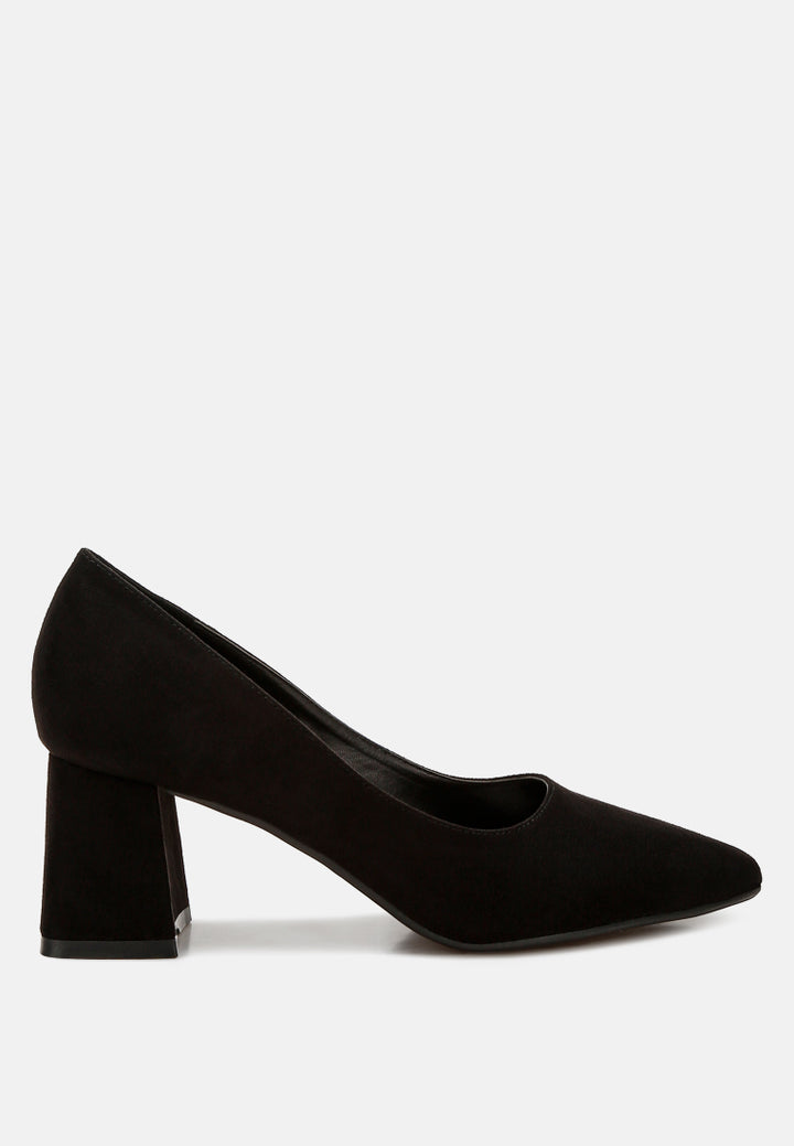 malai block heel pumps#color_black