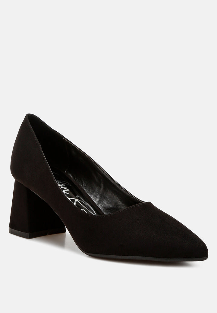 malai block heel pumps#color_black