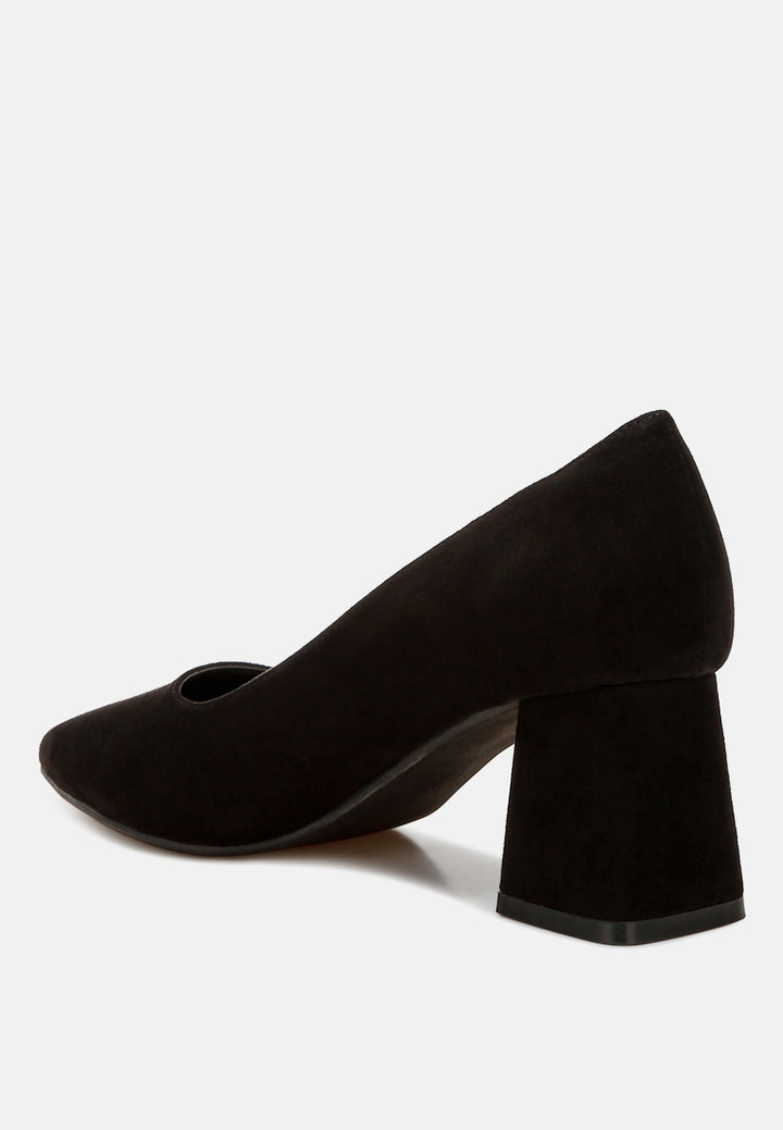 malai block heel pumps#color_black