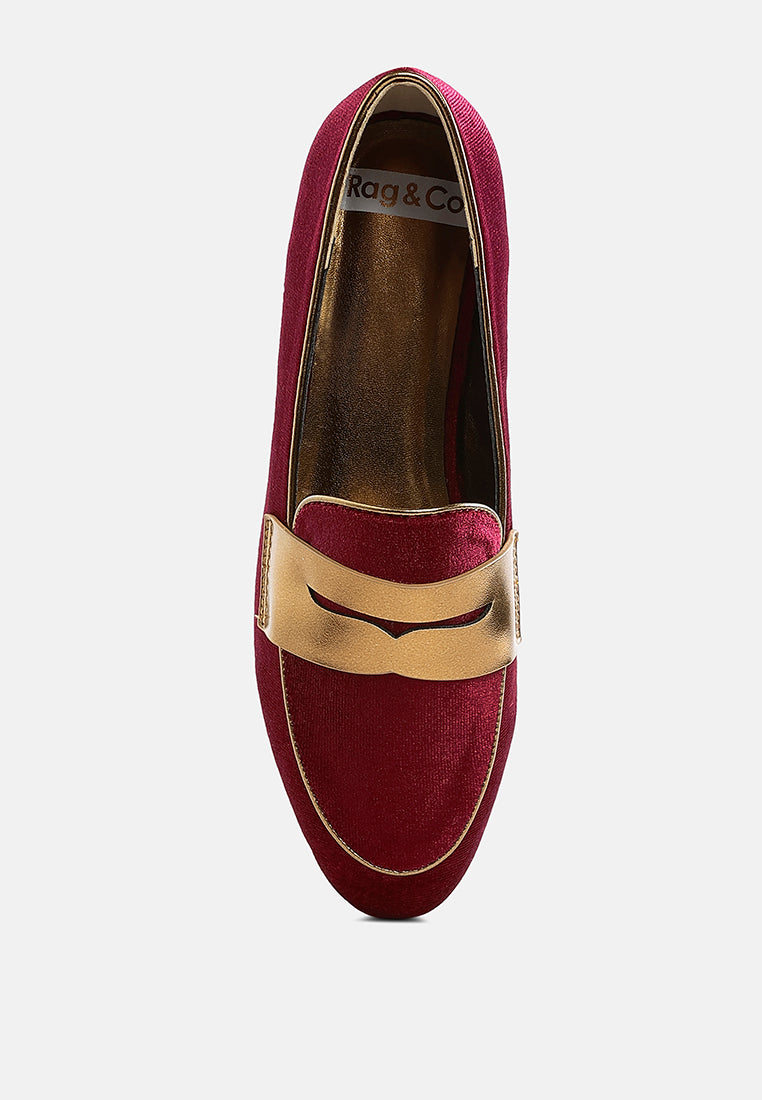 mocasines malta de terciopelo con correa penny#color_burgundy