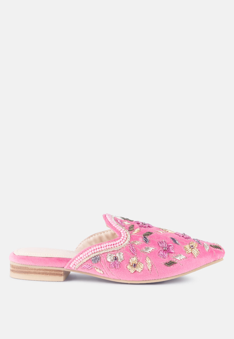 marcella embroidered mules by ruw#color_pink