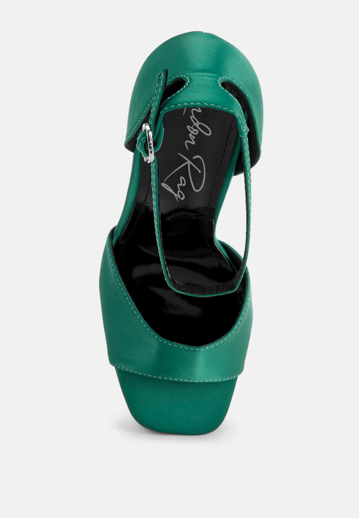 marshis towering platform heel sandals by ruw#color_green-satin