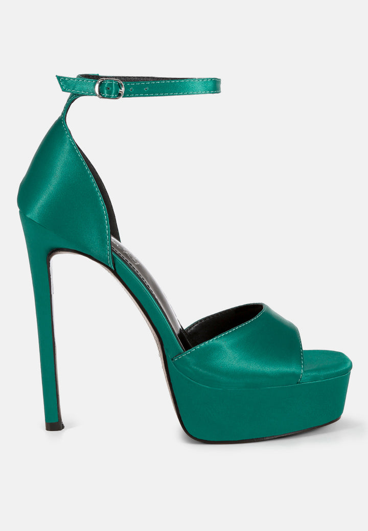 marshis towering platform heel sandals by ruw#color_green-satin