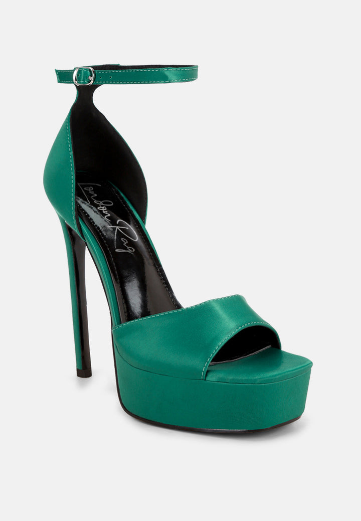 marshis towering platform heel sandals by ruw#color_green-satin