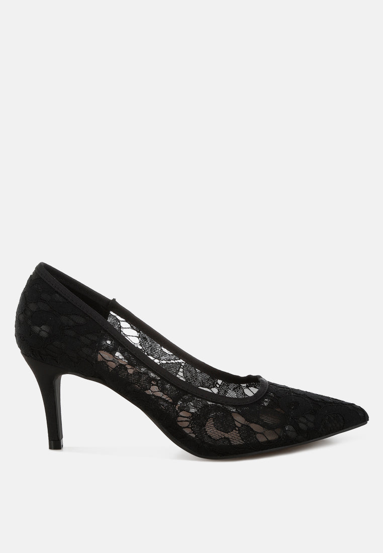 stiletto heel lace pumps by ruw#color_black