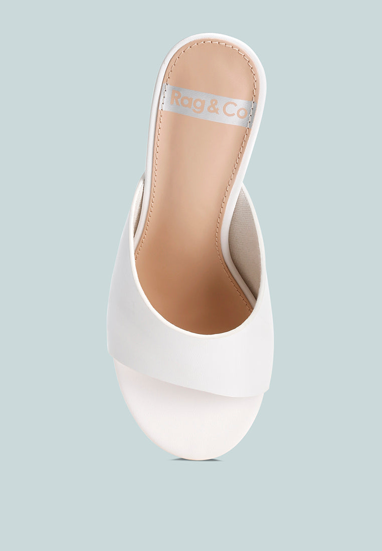 maude slip on kitten heels#color_white Genuine Leather