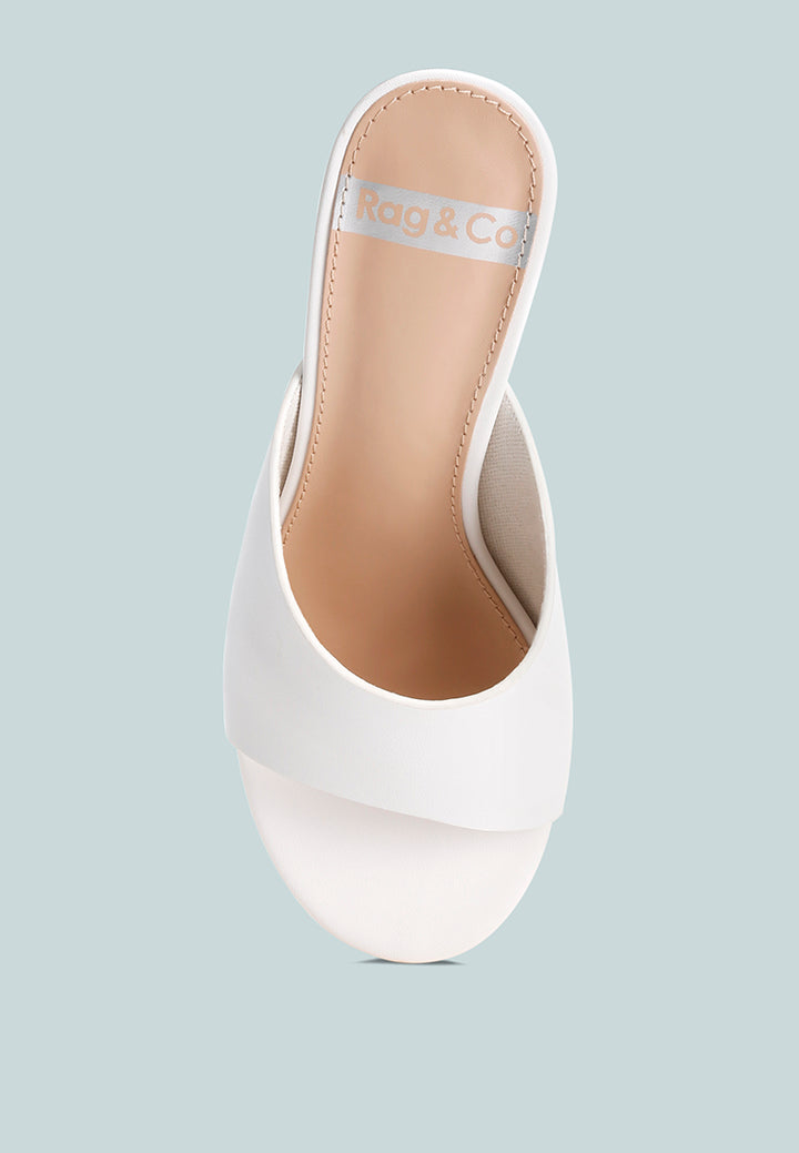 maude slip on kitten heels#color_white Genuine Leather