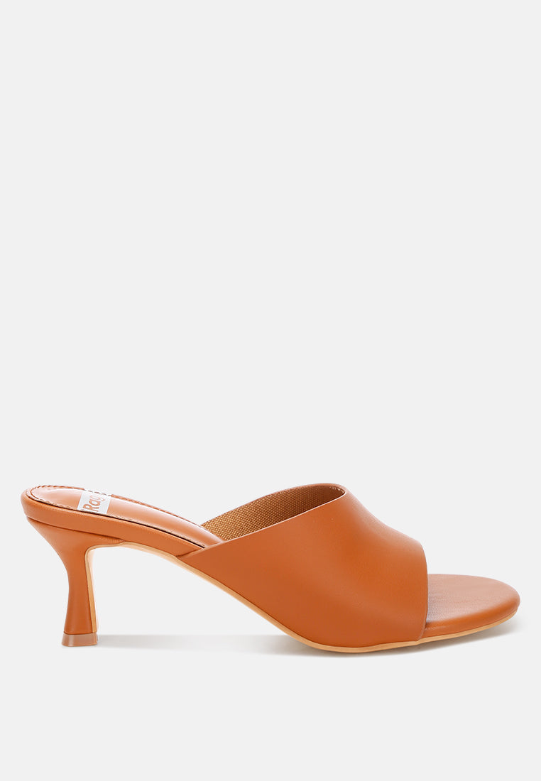 maude slip on kitten heels#color_tan Genuine Leather