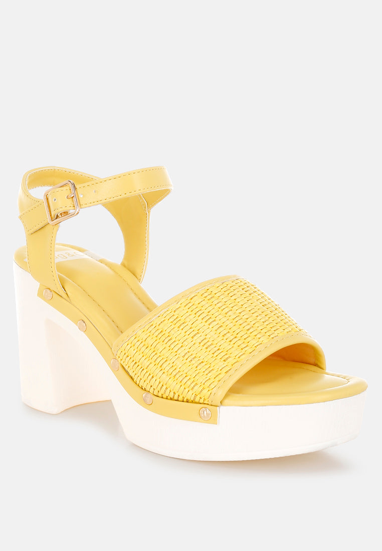 raffia chunky sandals by ruw#color_yellow