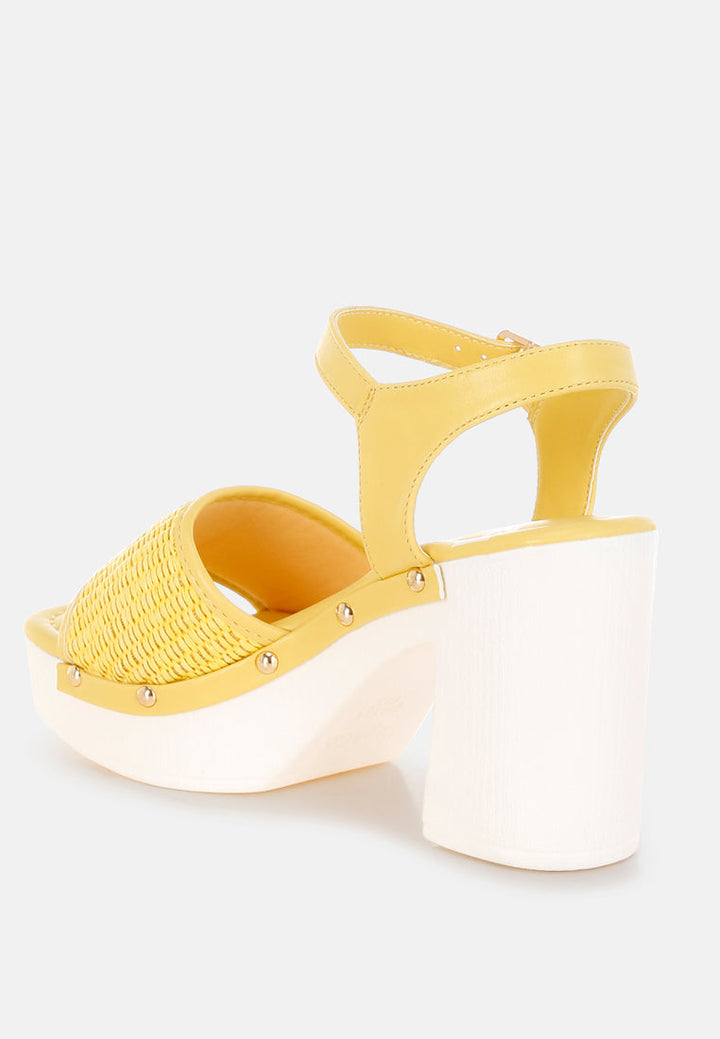 raffia chunky sandals by ruw#color_yellow