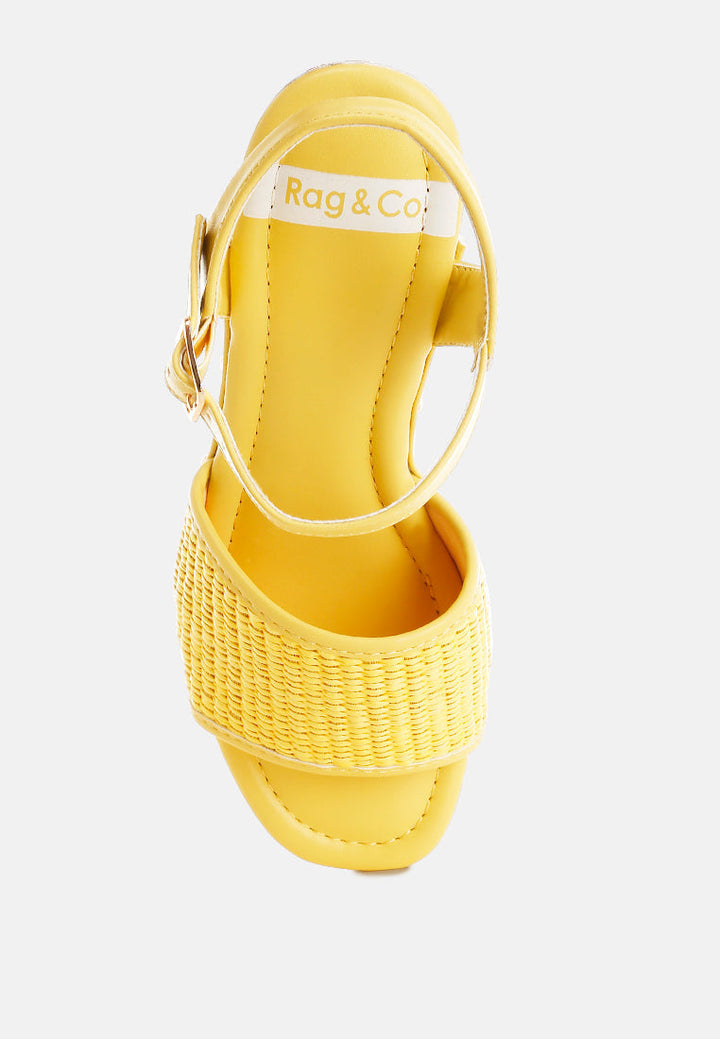 raffia chunky sandals by ruw#color_yellow