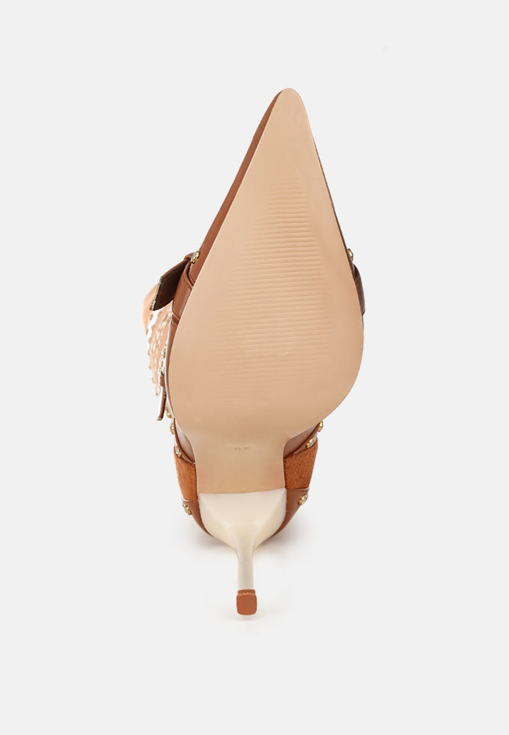 medira pointed toe embellished stiletto boots#color_tan