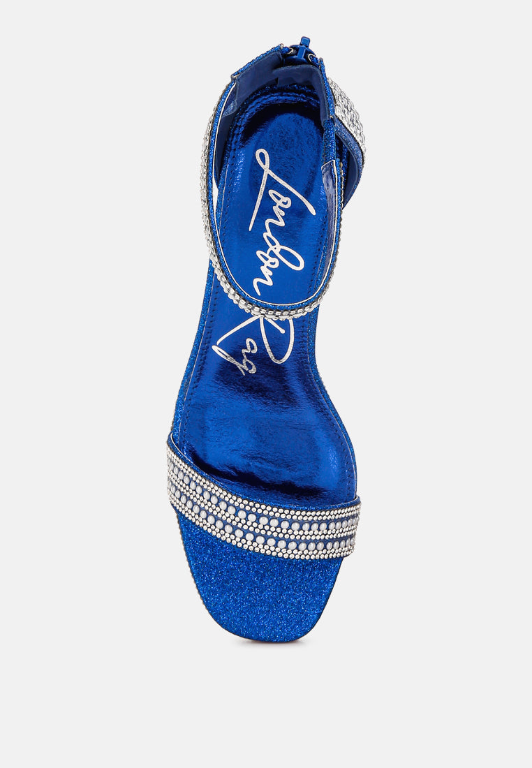 rhinestones and pearl embellished sandals by ruw#color_blue