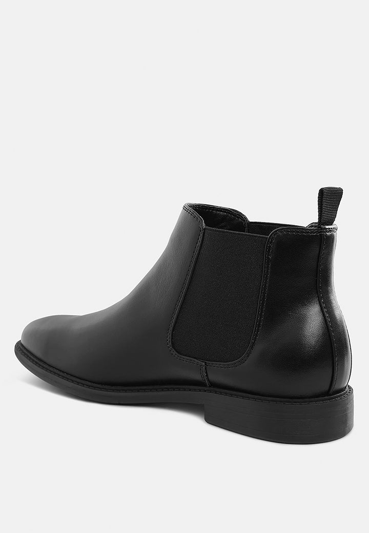 Men's Faux Leather Chelsea Boots By MODE