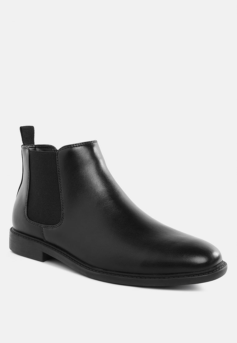 Men's Faux Leather Chelsea Boots By MODE