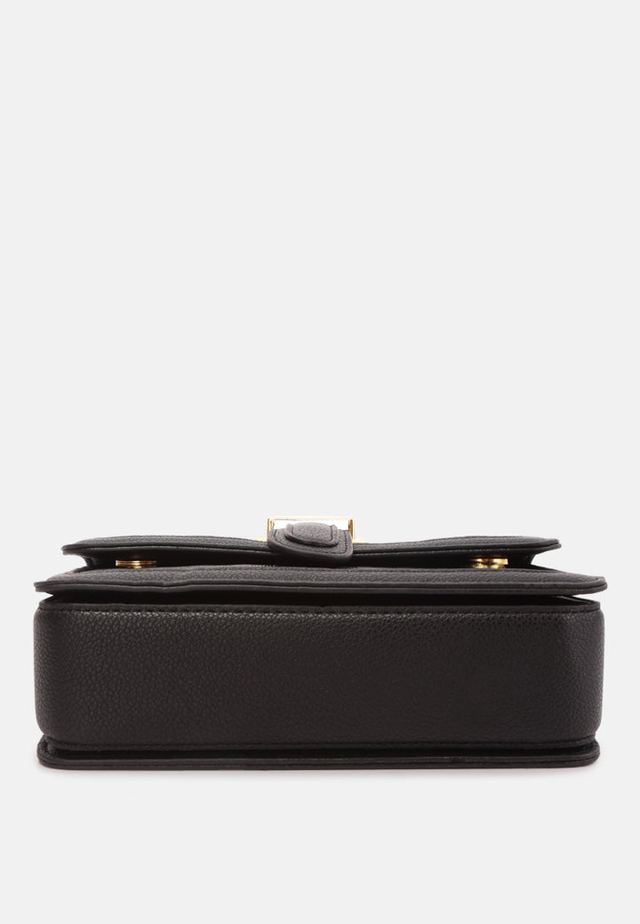 metal buckle flap bag by ruw#color_black