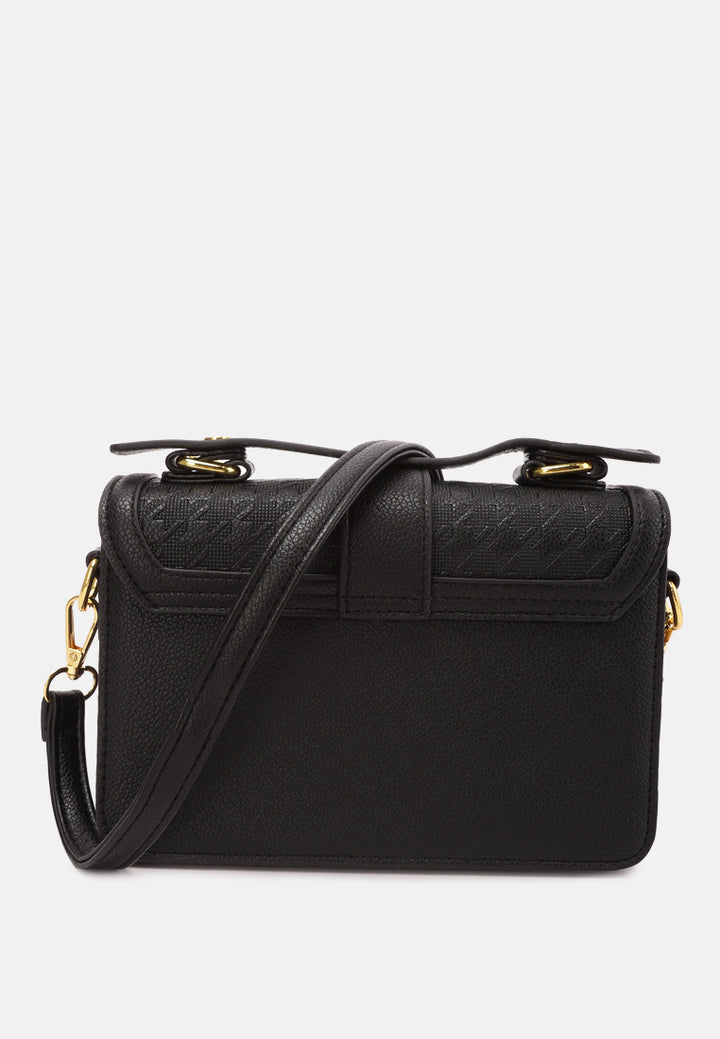 metal buckle flap bag by ruw#color_black