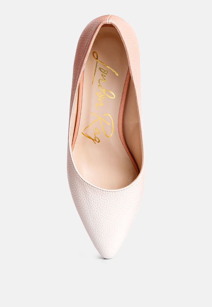 harlow metallic accent block heel pumps by ruw#color_beige-white