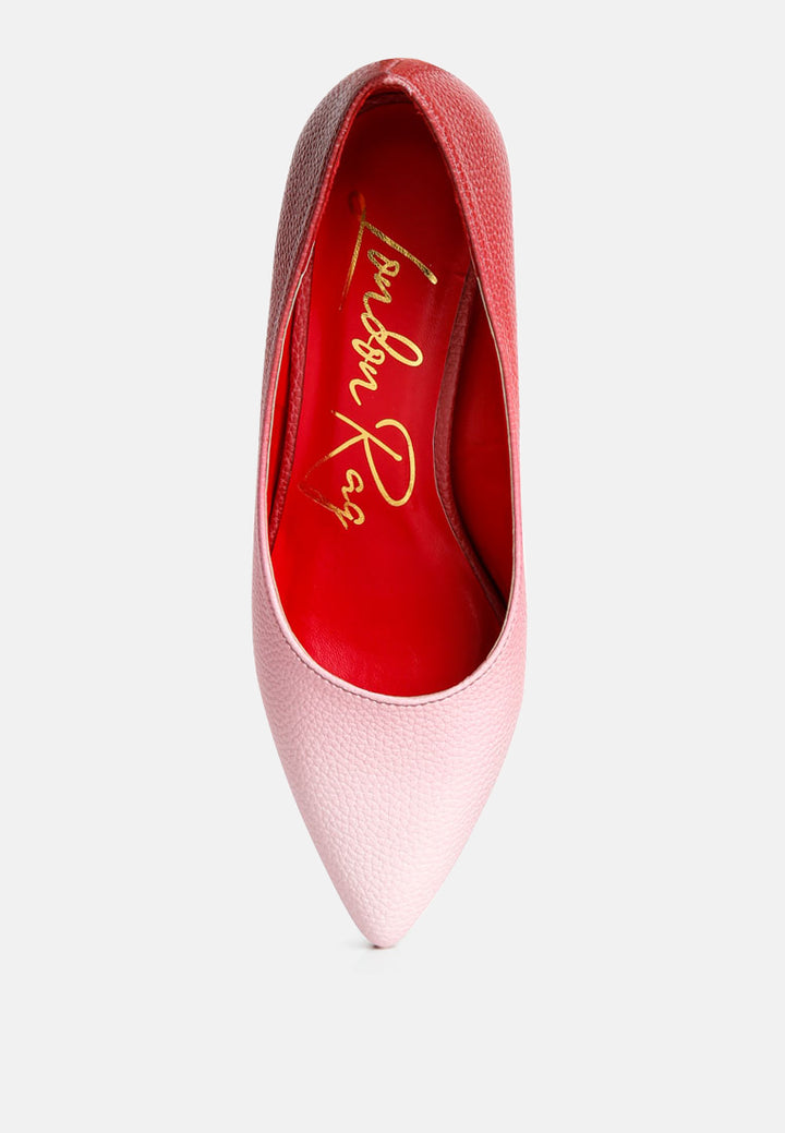 harlow metallic accent block heel pumps by ruw#color_red-white