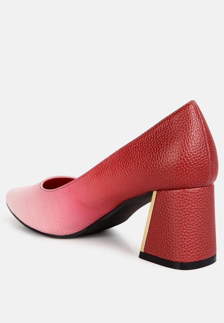 harlow metallic accent block heel pumps by rag#color_red-white