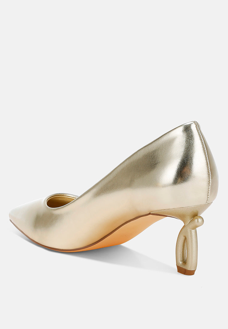 metallic fantasy heel pumps by mode#color_gold