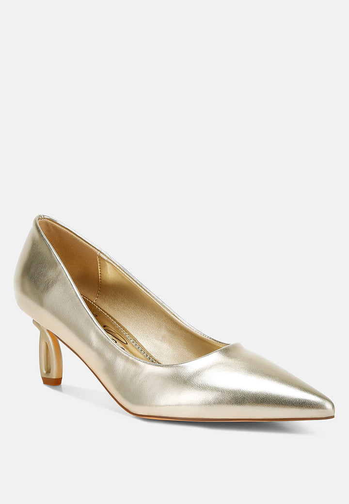 metallic fantasy heel pumps by mode#color_gold