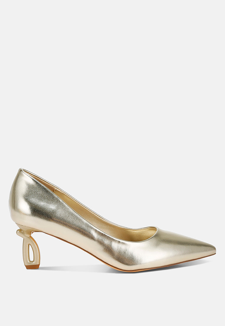 metallic fantasy heel pumps by mode#color_gold