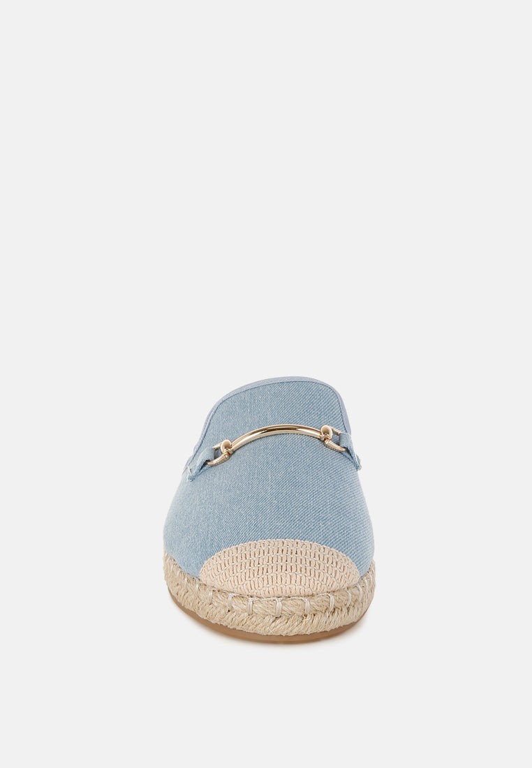 midori denim slip-on mules by ruw#color_denim