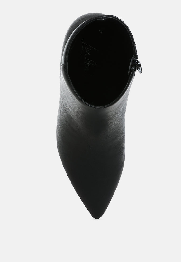 migelo faux leather ankle boots#color_black