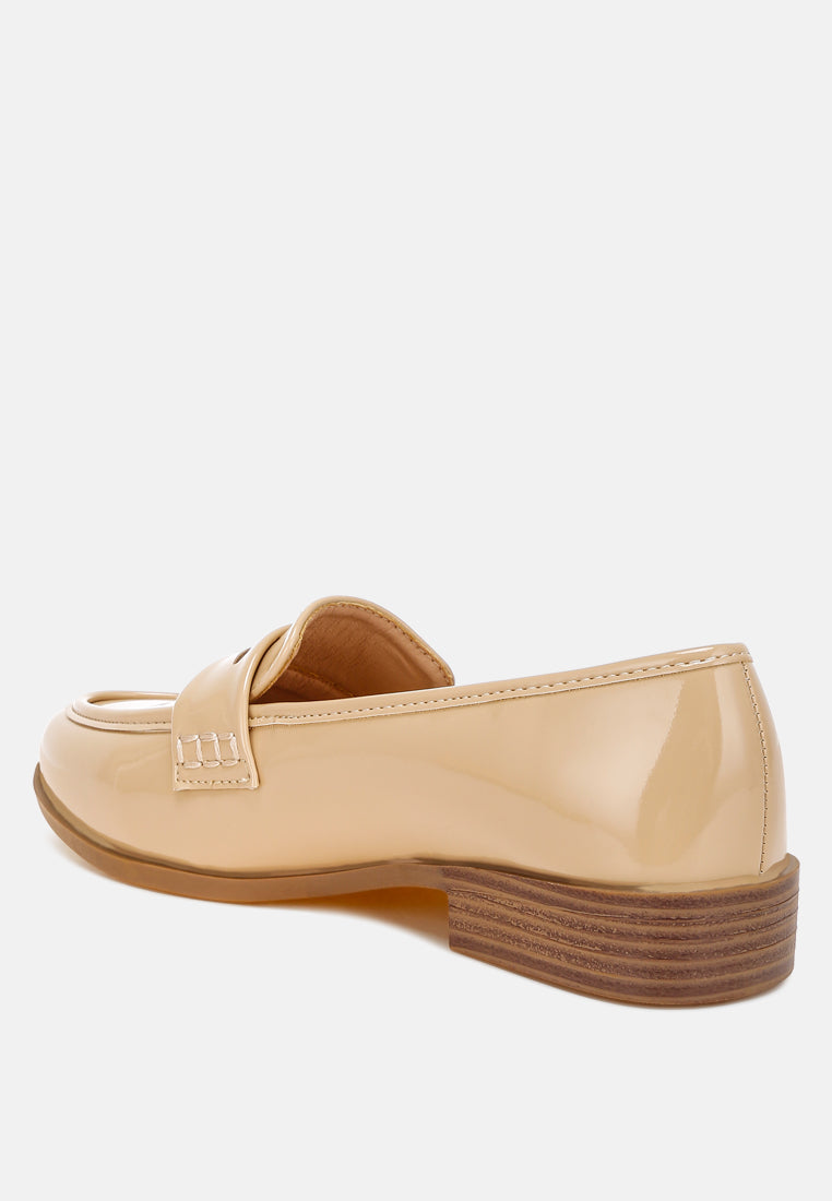 mogul penny strap detail loafers#color_beige