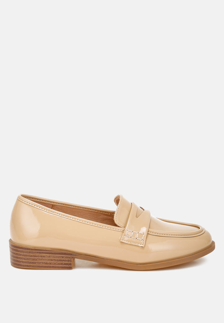 mogul penny strap detail loafers#color_beige