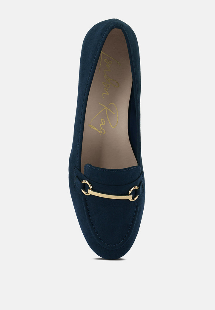 mon bebe formal bit loafers#color_navy
