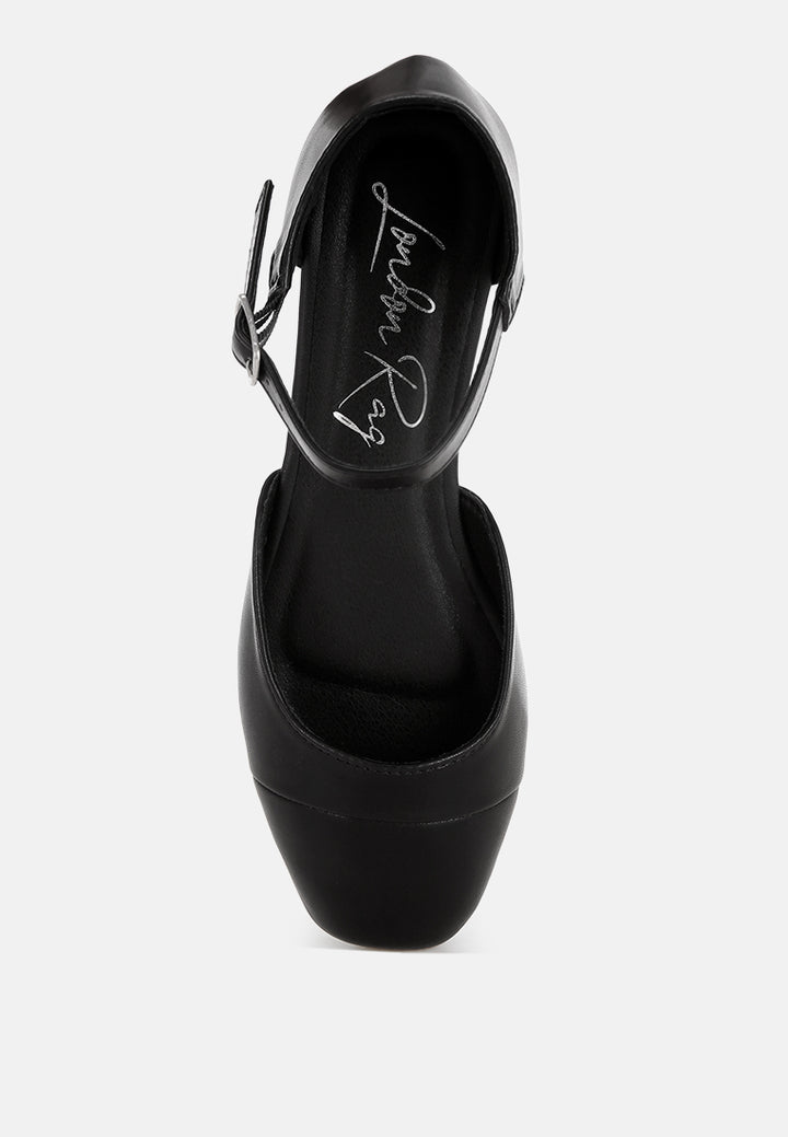 Montclair Two Tone Flat Sandals#color_black-smooth