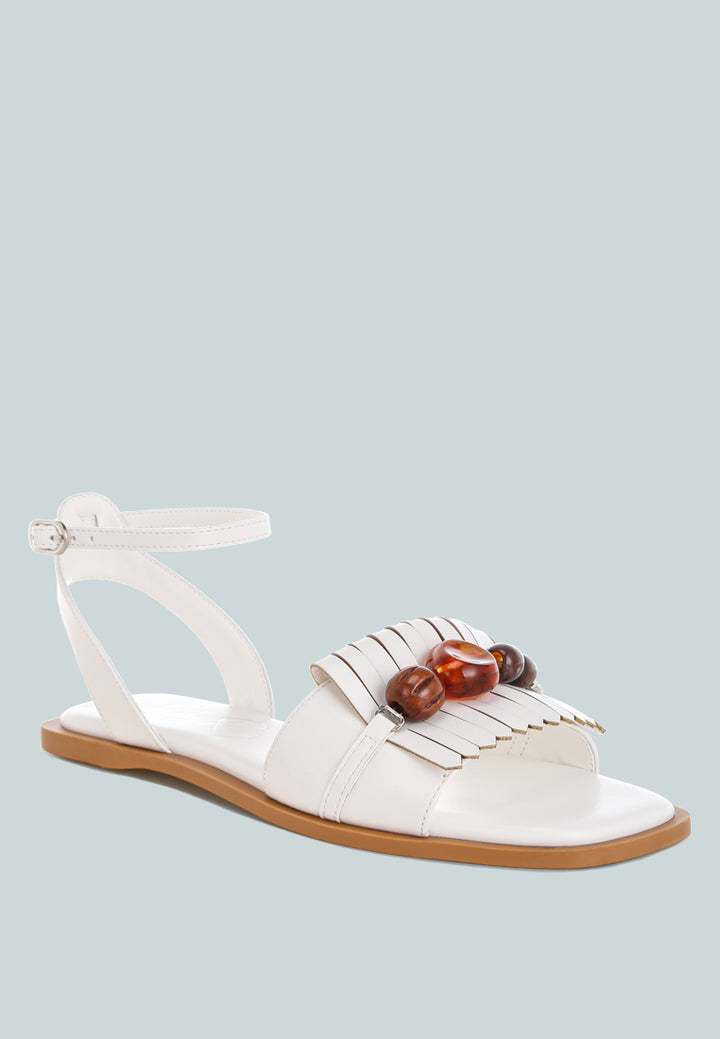 morgine beaded flat sandals#color_white-smooth