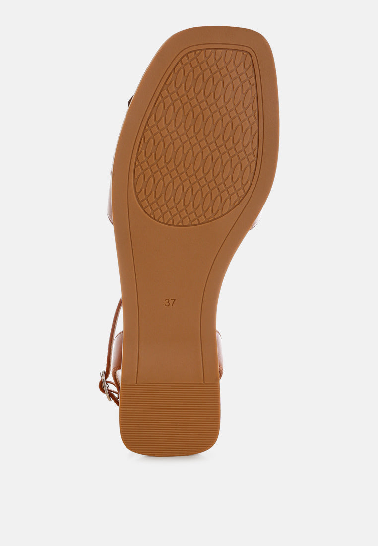 beaded flat sandals by mode#color_tan