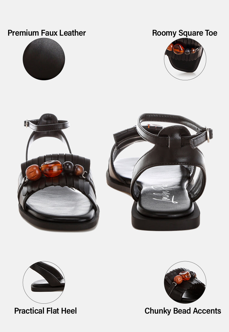 morgine beaded flat sandals#color_black-smooth