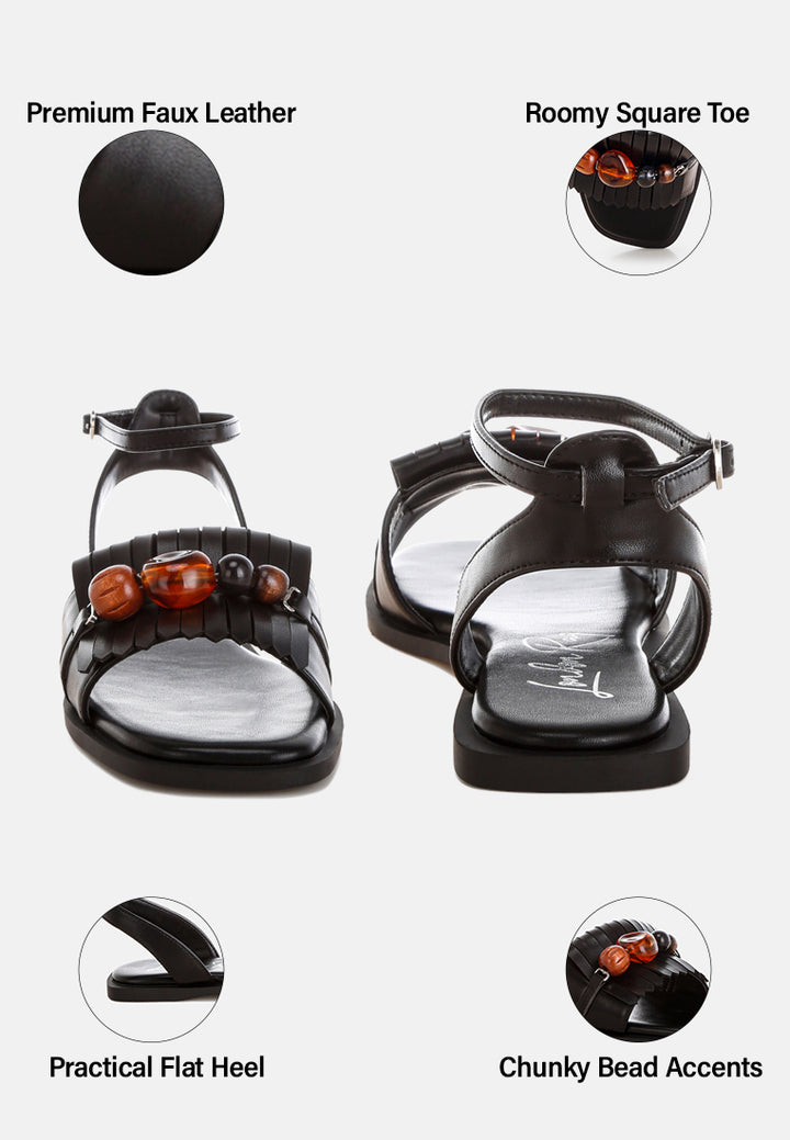 morgine beaded flat sandals#color_black-smooth