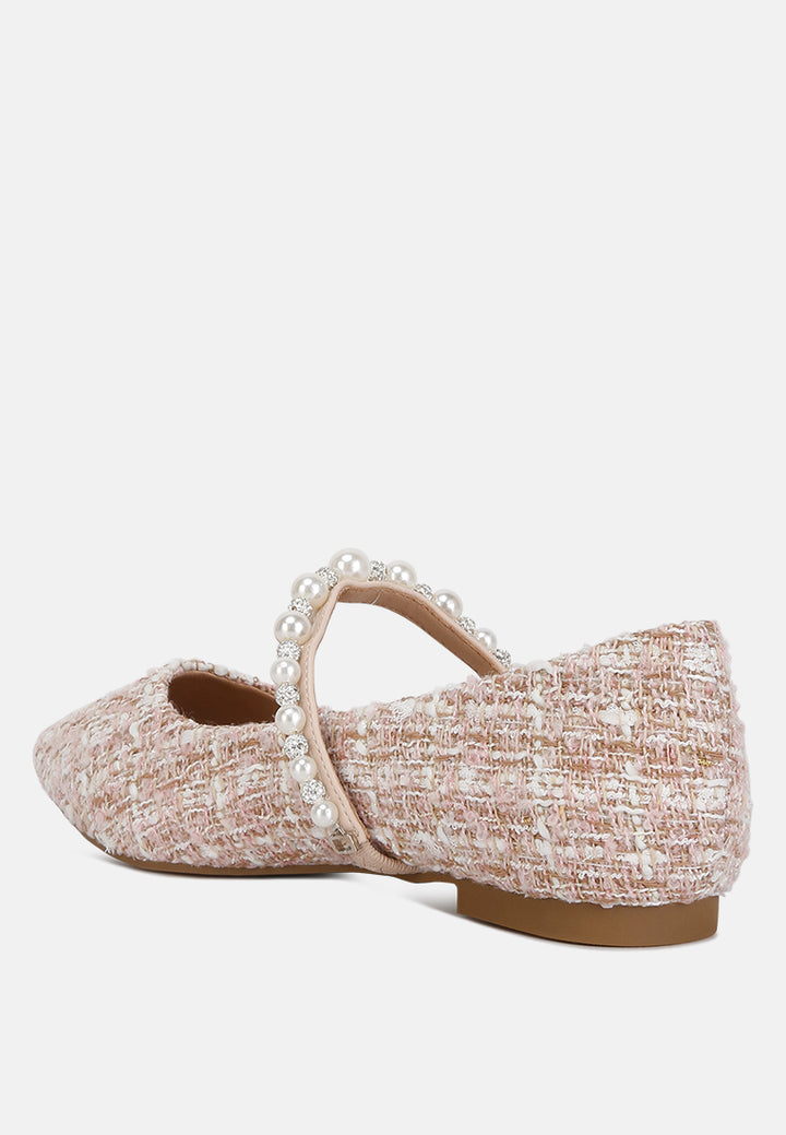 tweed mary jane flat by ruw#color_blush
