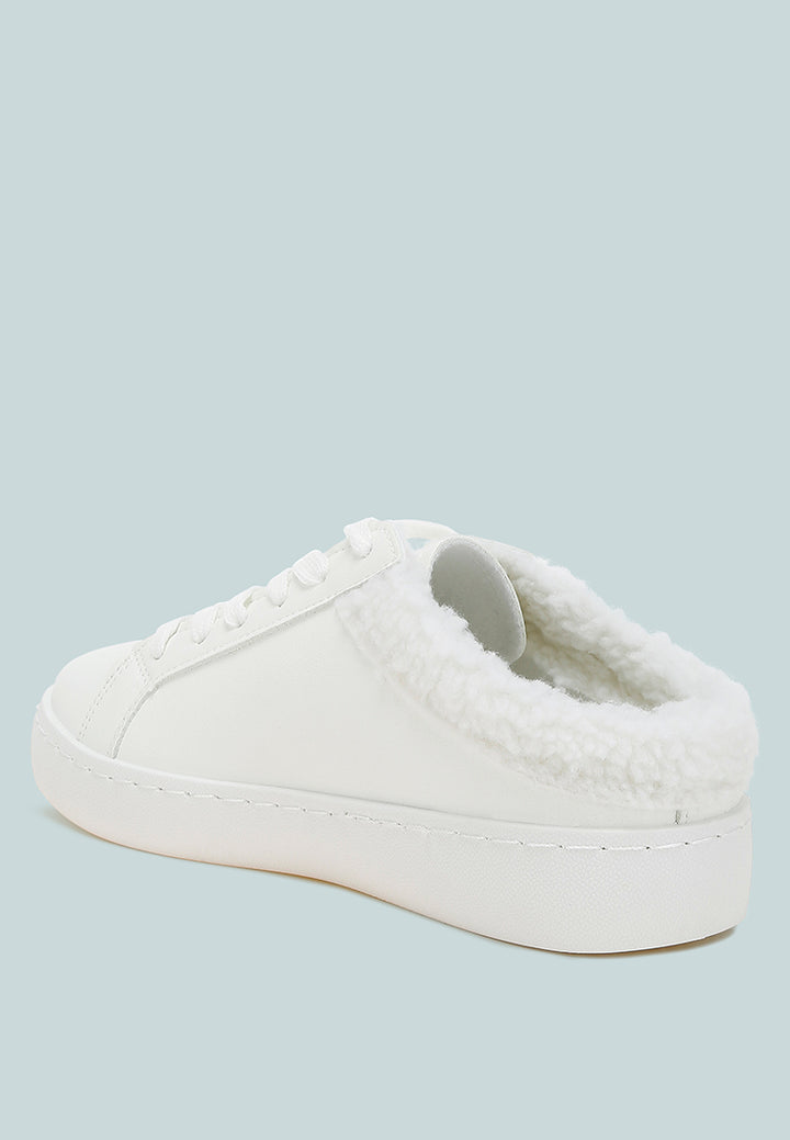 moxie fur collar slip on sneakers#color_white