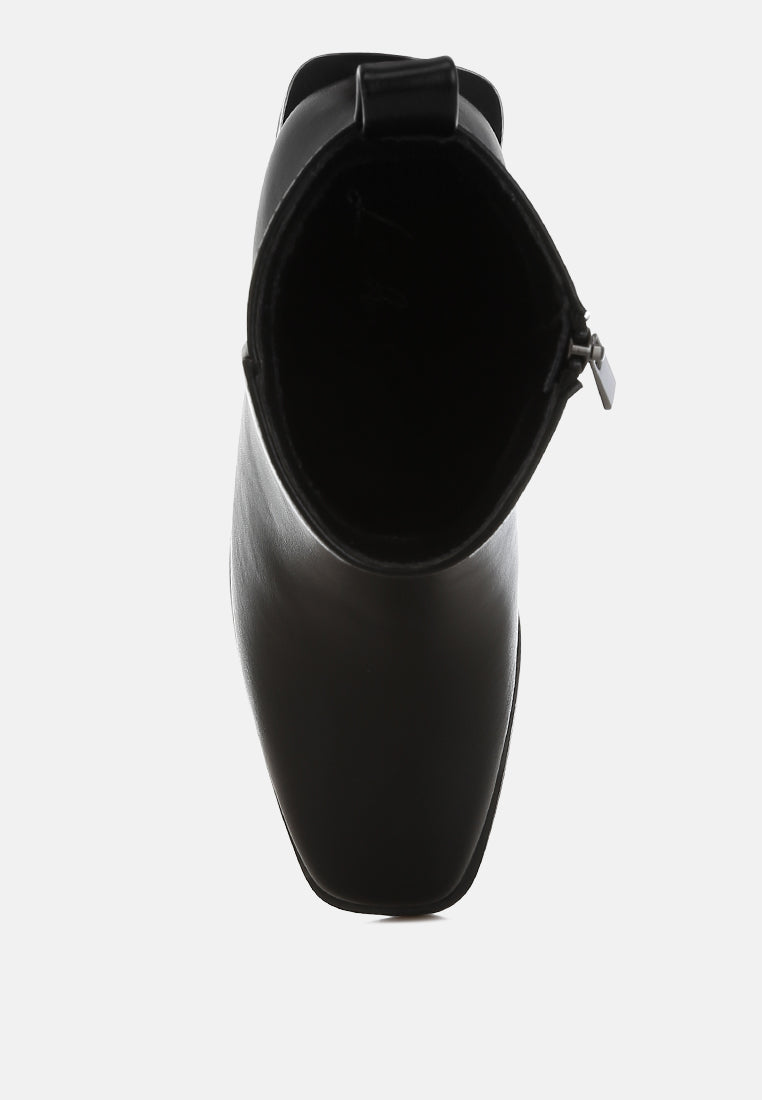 square toe faux leather boots by ruw#color_black