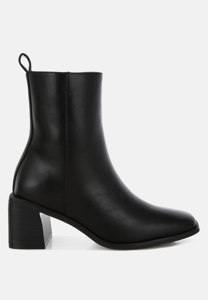 square toe faux leather boots by ruw#color_chocolate