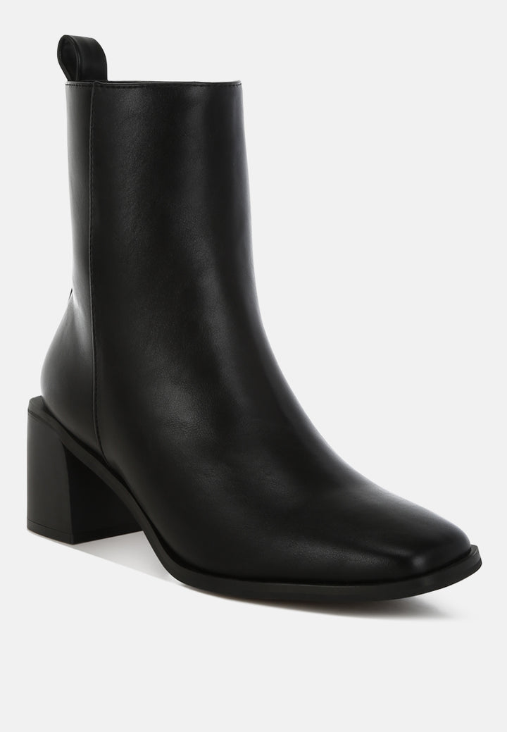 square toe faux leather boots by ruw#color_black