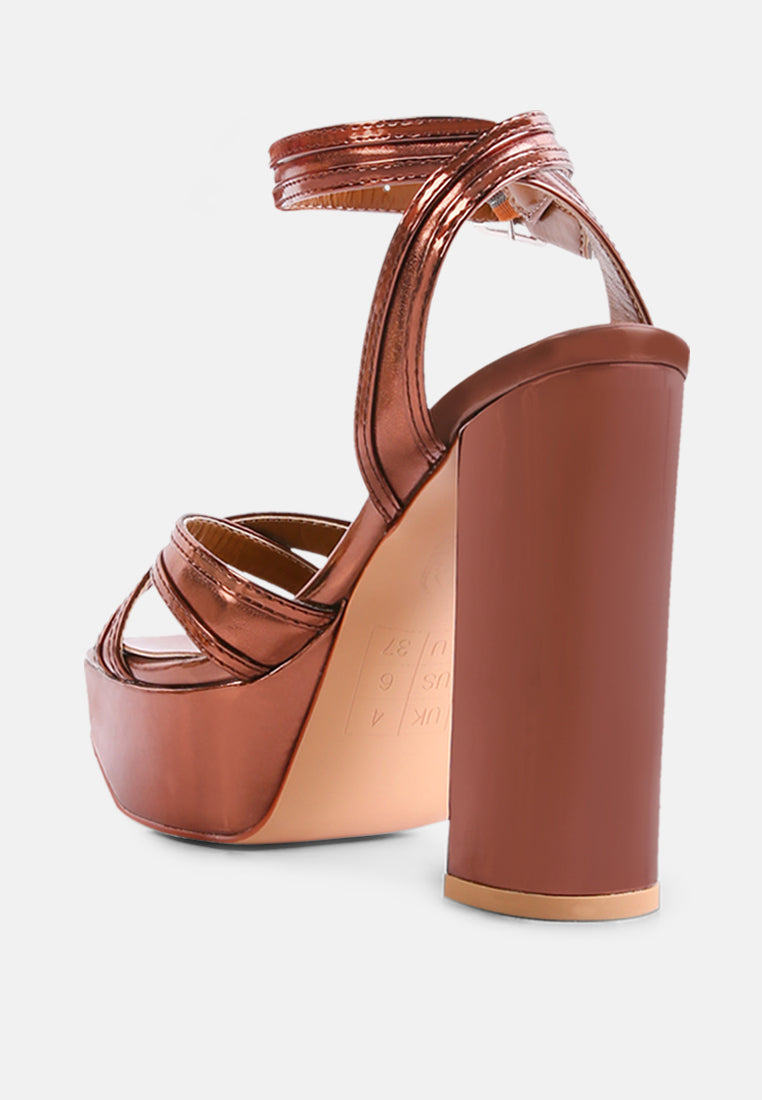 MICHAEL Michael Kors CHELSEA SLING - High heels - black/bronze/brown -  Zalando.co.uk
