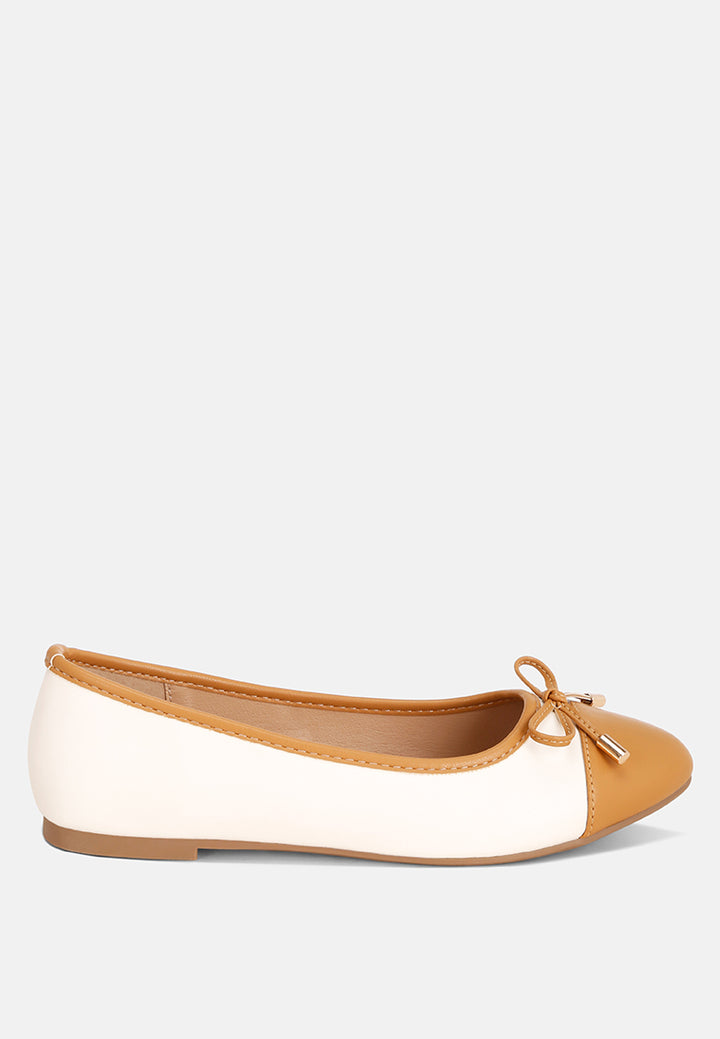 natania two tone ballet flats#color_off-white-tan